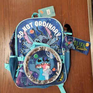 Lilo & Stitch space themed 5 piece kids 16 inch backpack set
